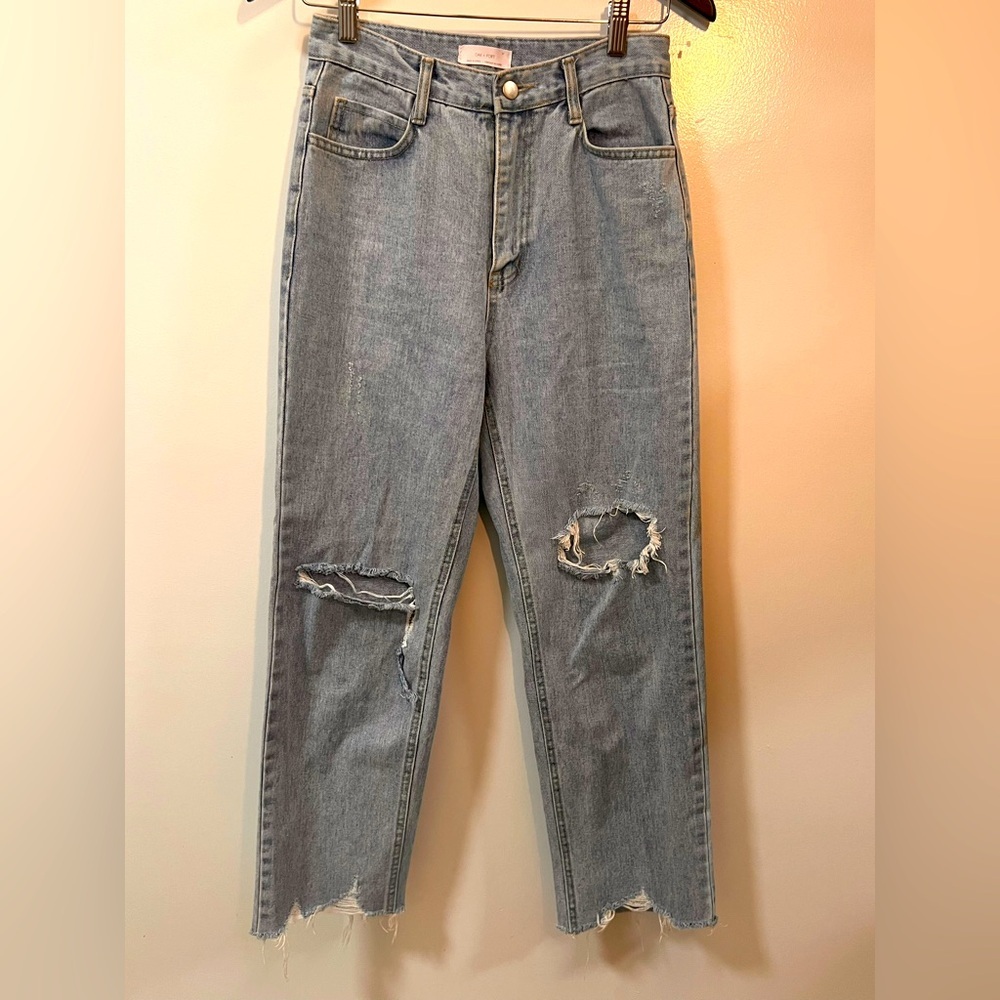 Distressed Light Blue Women's Jeans